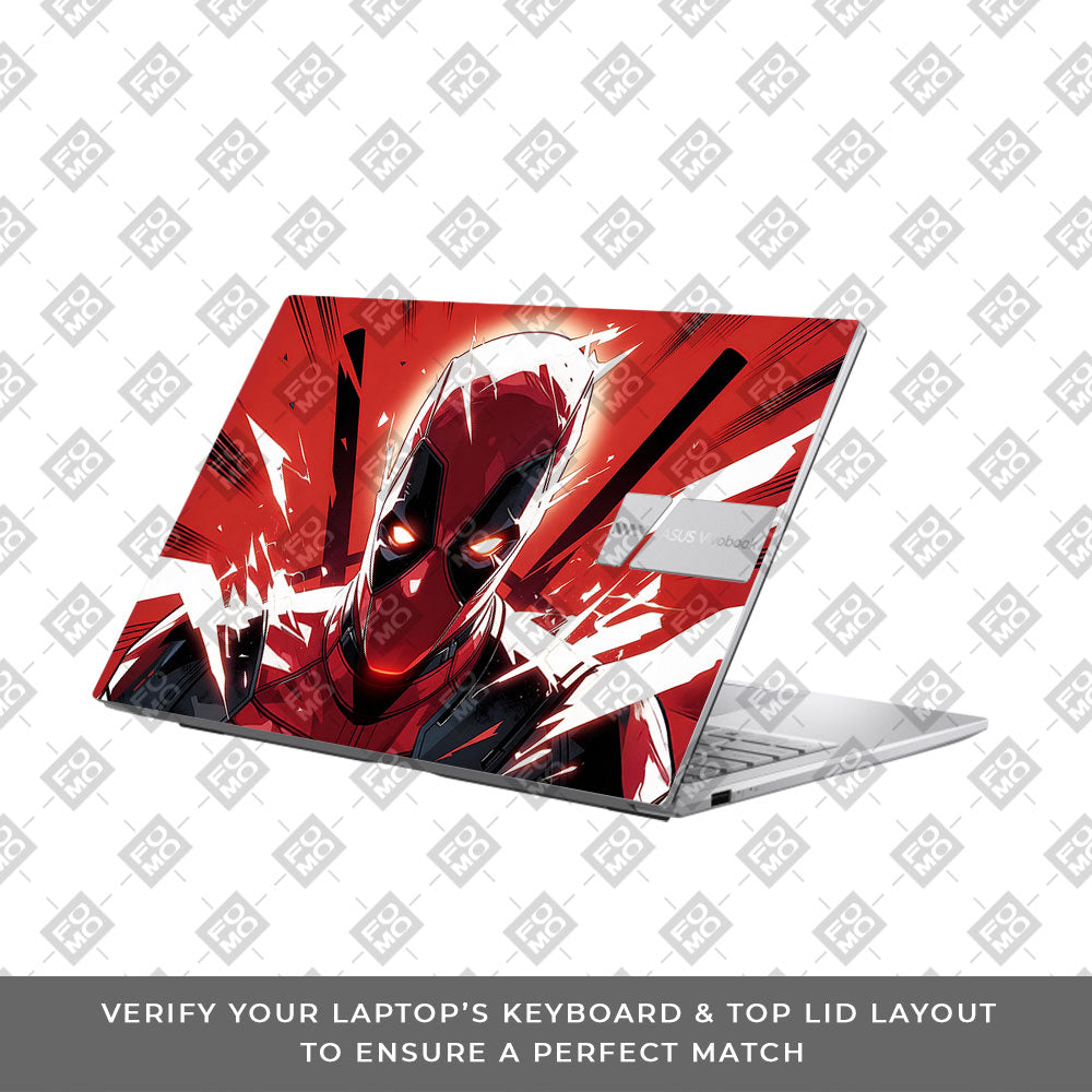 Deadpool Red Fury Asus Vivobook 15 X1504ZA 3D Laptop Skin
