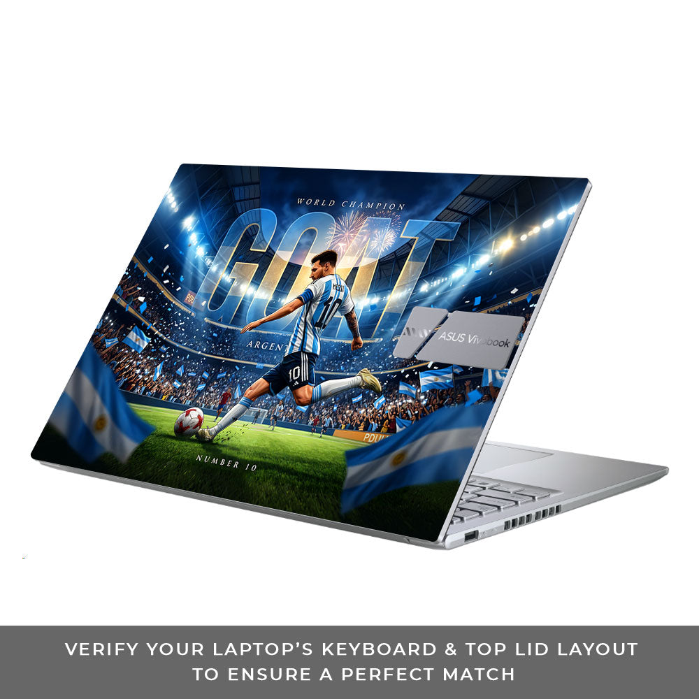 Messi World Champ Energy Asus Vivobook 16 X1605V 3D Laptop Skin