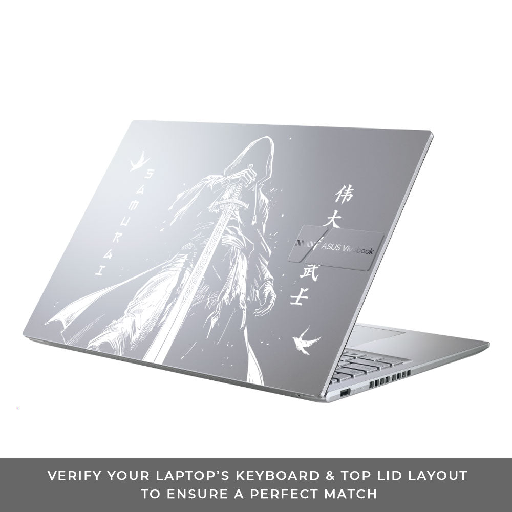 Transparent Ghost Samurai Asus Vivobook 16 X1605V Laptop Skin