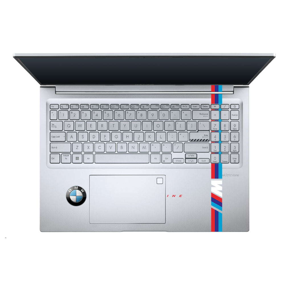 Transparent BMW Racing Graphic Asus Vivobook 16 X1605V Laptop Skin