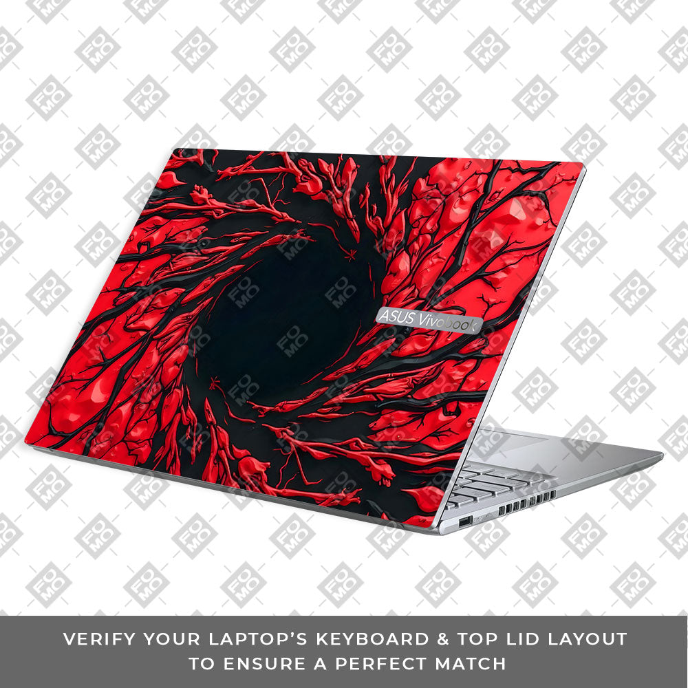 Spiderman Web Red Asus Vivobook 16X M1603QA 3D Laptop Skin