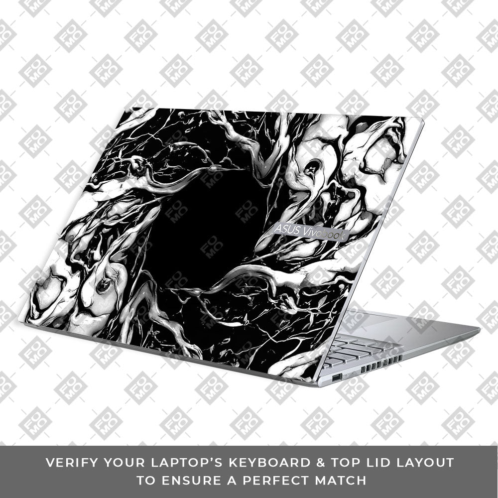 Spiderman Web Black Asus Vivobook 16X M1603QA 3D Laptop Skin