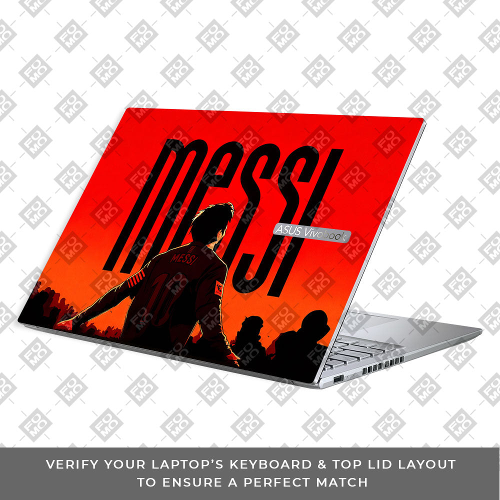 Messi Red Aura Asus Vivobook 16X M1603QA 3D Laptop Skin