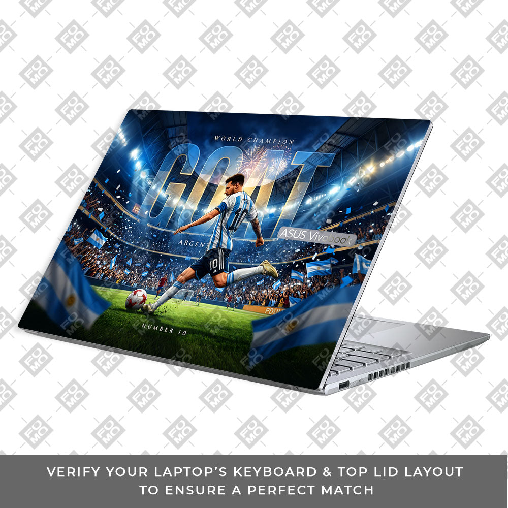 Messi World Champ Energy Asus Vivobook 16X M1603QA 3D Laptop Skin