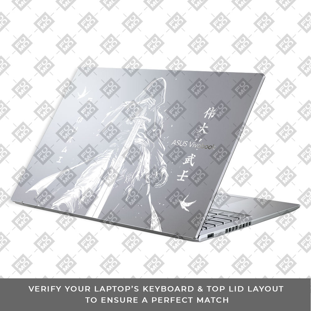 Transparent Ghost Samurai Asus Vivobook 16X M1603QA Laptop Skin