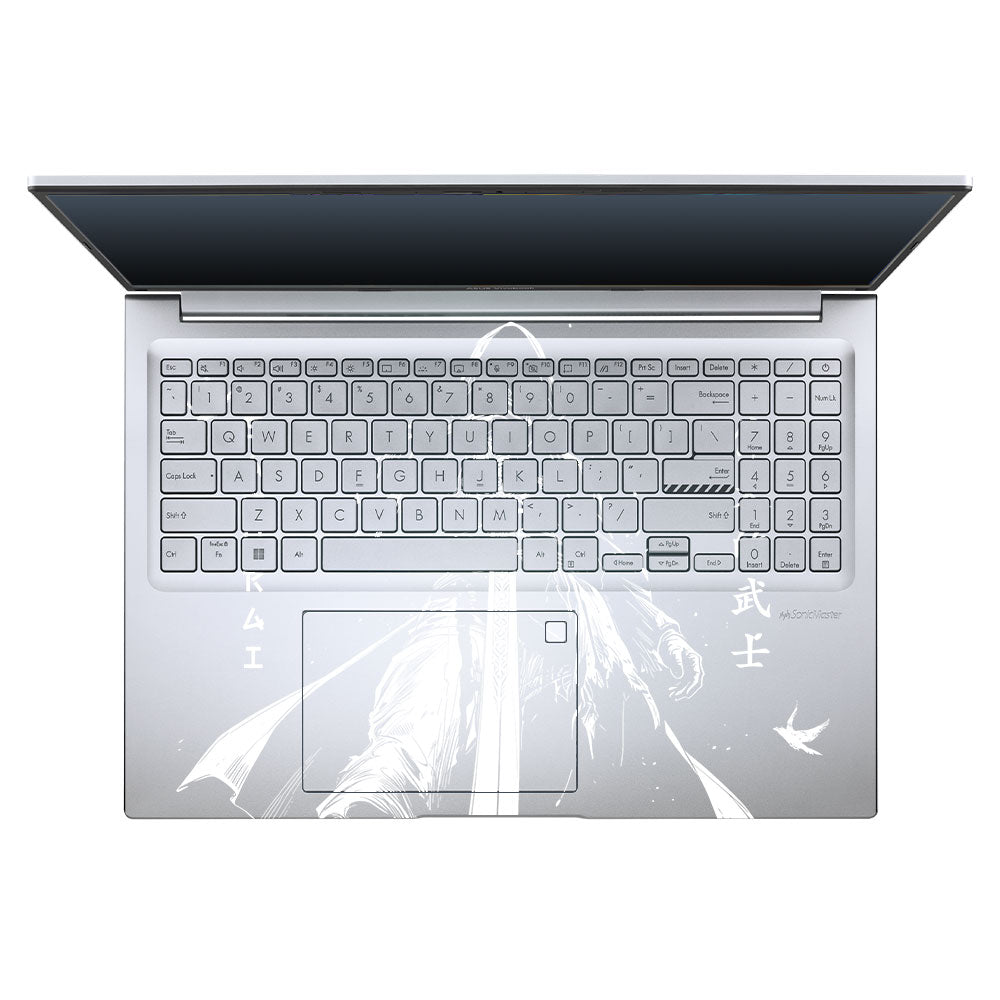 Transparent Ghost Samurai Asus Vivobook 16X M1603QA Laptop Skin