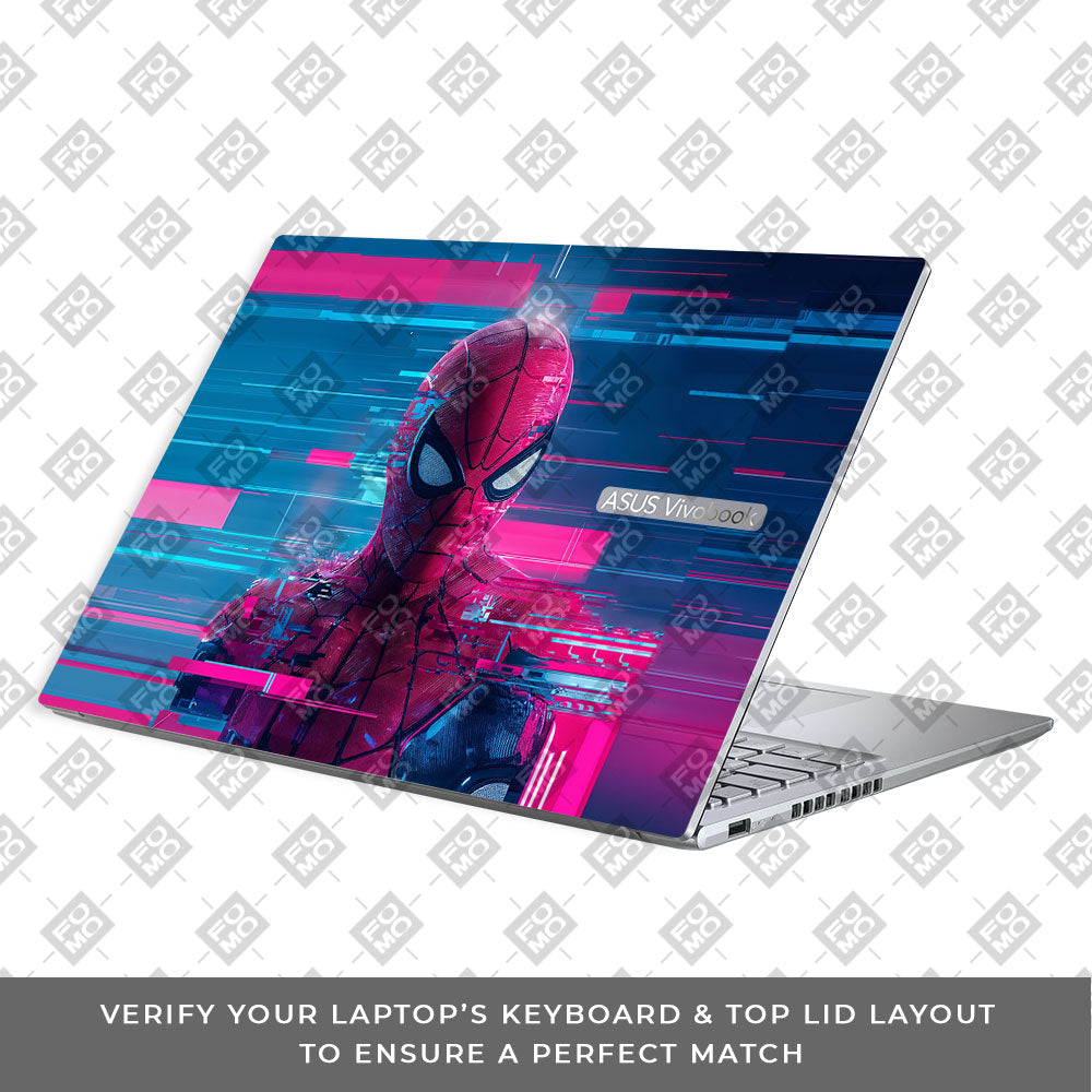 Glitch Spider Asus Vivobook 16X M1603QA 3D Laptop Skin