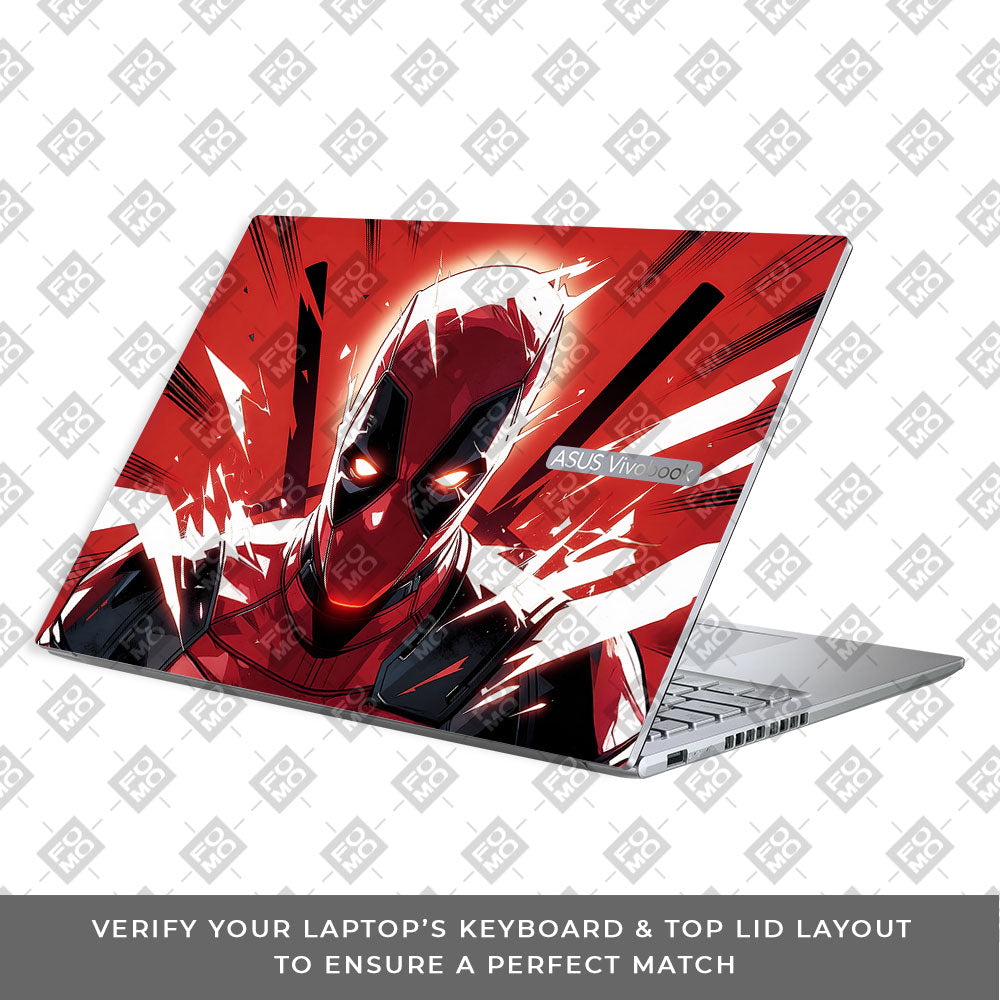 Deadpool Red Fury Asus Vivobook 16X M1603QA 3D Laptop Skin