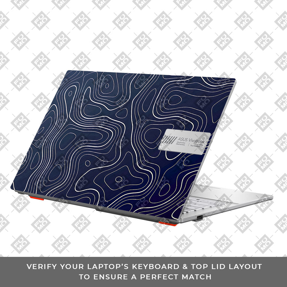Fluid Lines Design Asus Vivobook Go 15 E1504G 3D Laptop Skin