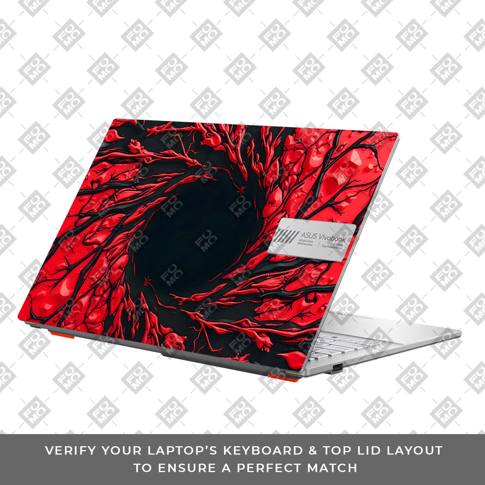 Spiderman Web Red Asus Vivobook Go 15 E1504G 3D Laptop Skin