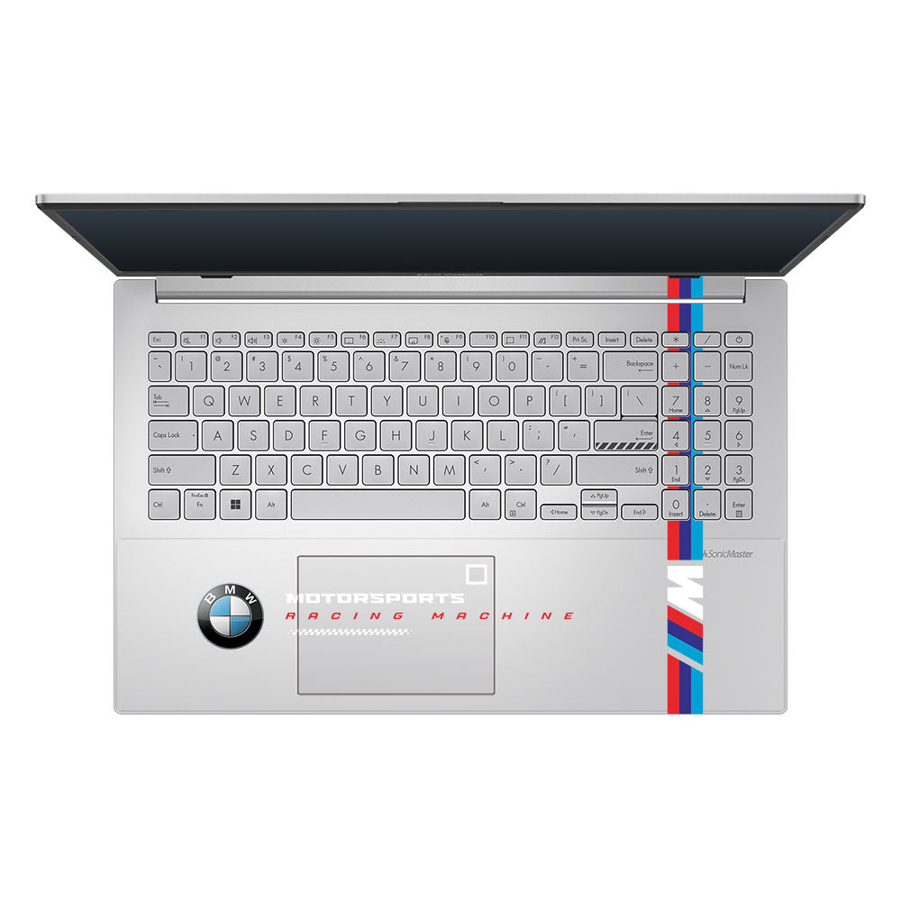 Transparent BMW Racing Graphic Asus Vivobook Go 15 E1504G Laptop Skin