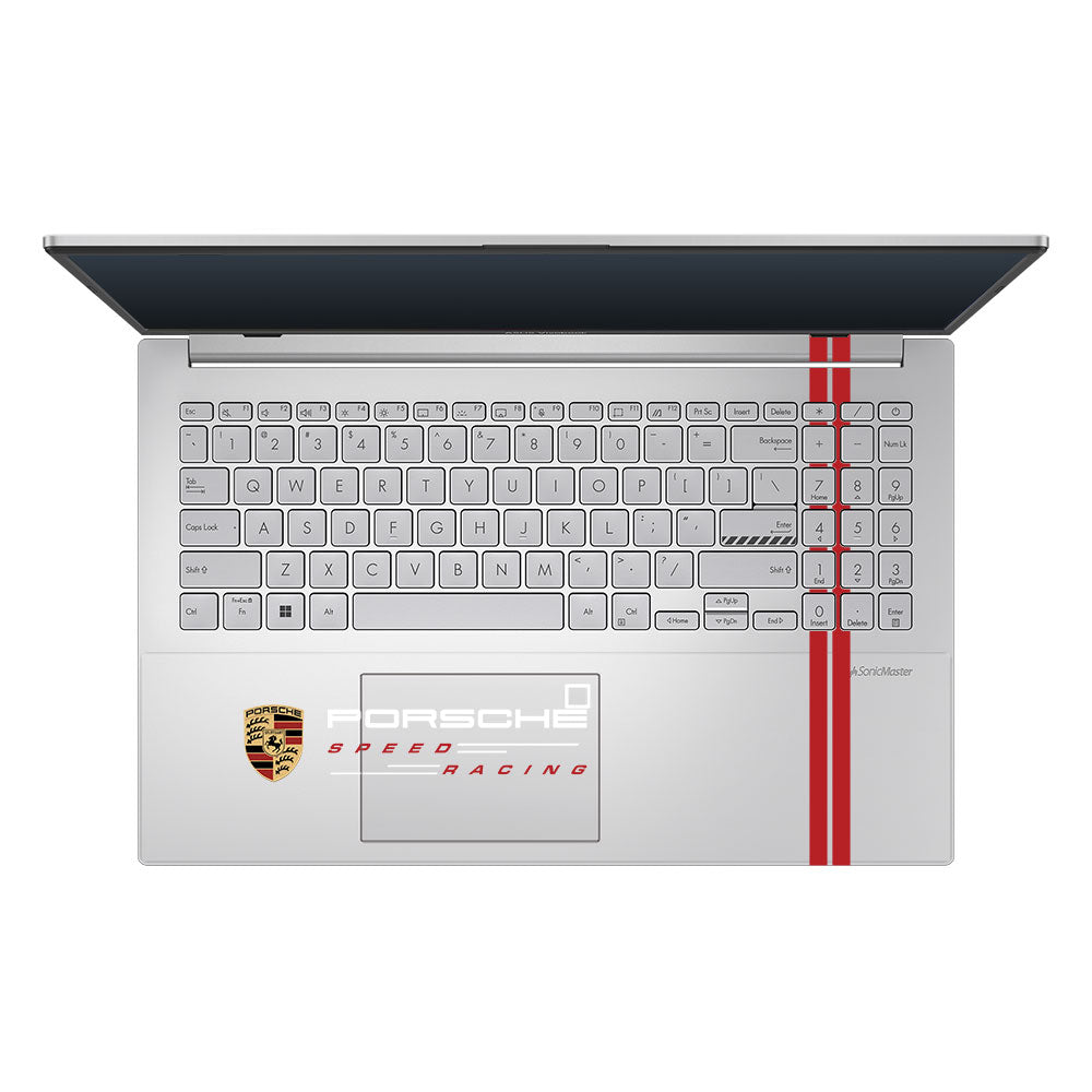 Transparent Porsche Motorsport Graphic Asus Vivobook Go 15 E1504G Laptop Skin