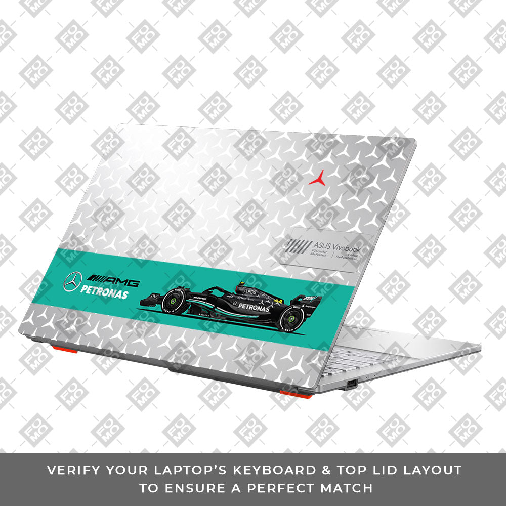 Transparent Mercedes AMG F1 Asus VivoBook Go 14 E1404 Laptop Skin