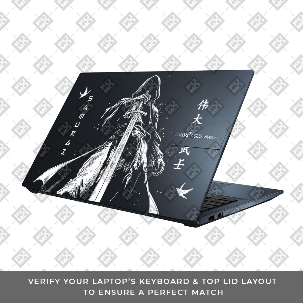 Transparent Ghost Samurai Asus Vivobook Pro 15 M6500QC & M6500QH Laptop Skin