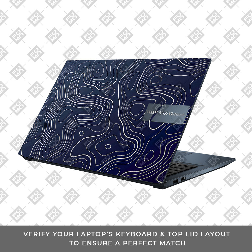 Fluid Lines Design Asus Vivobook Pro 15 M6500QC & M6500QH 3D Laptop Skin