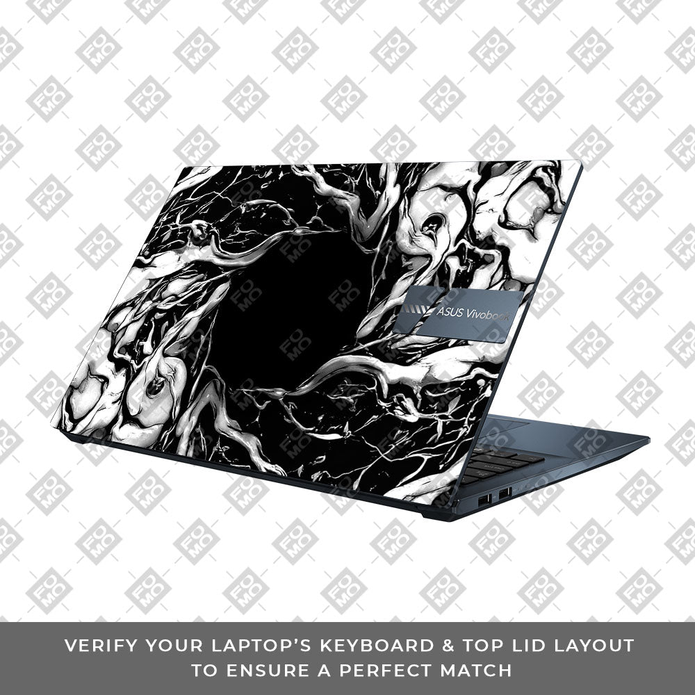 Spiderman Web Black Asus Vivobook Pro 15 M6500QC & M6500QH 3D Laptop Skin