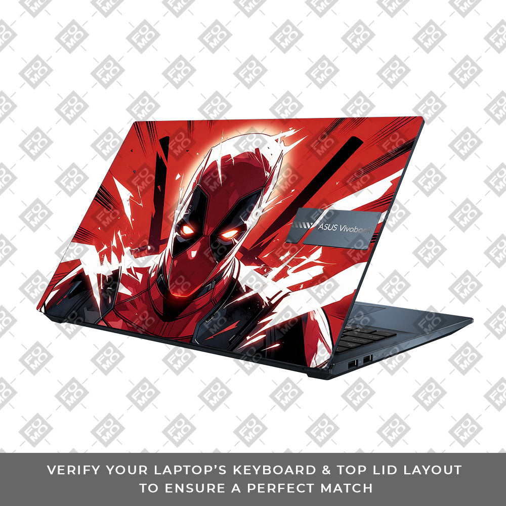 Deadpool Red Fury Asus Vivobook Pro 15 M6500QC & M6500QH 3D Laptop Skin