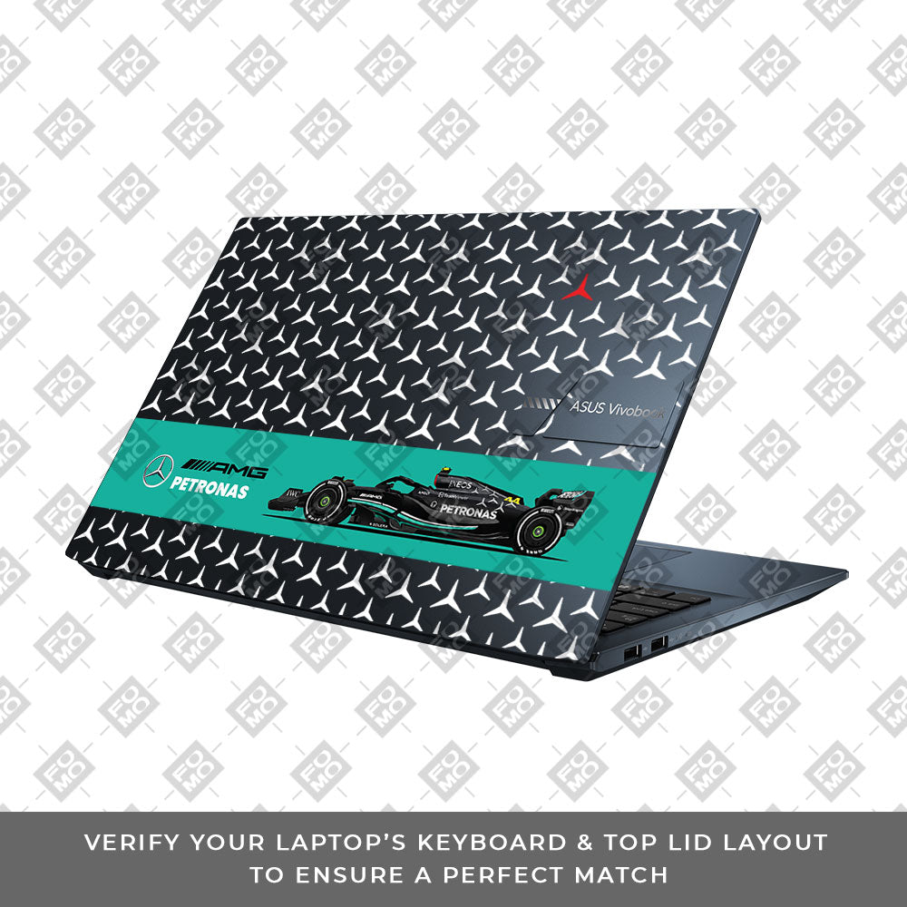 Transparent Mercedes AMG F1 Asus Vivobook Go 15 E1504G Laptop Skin