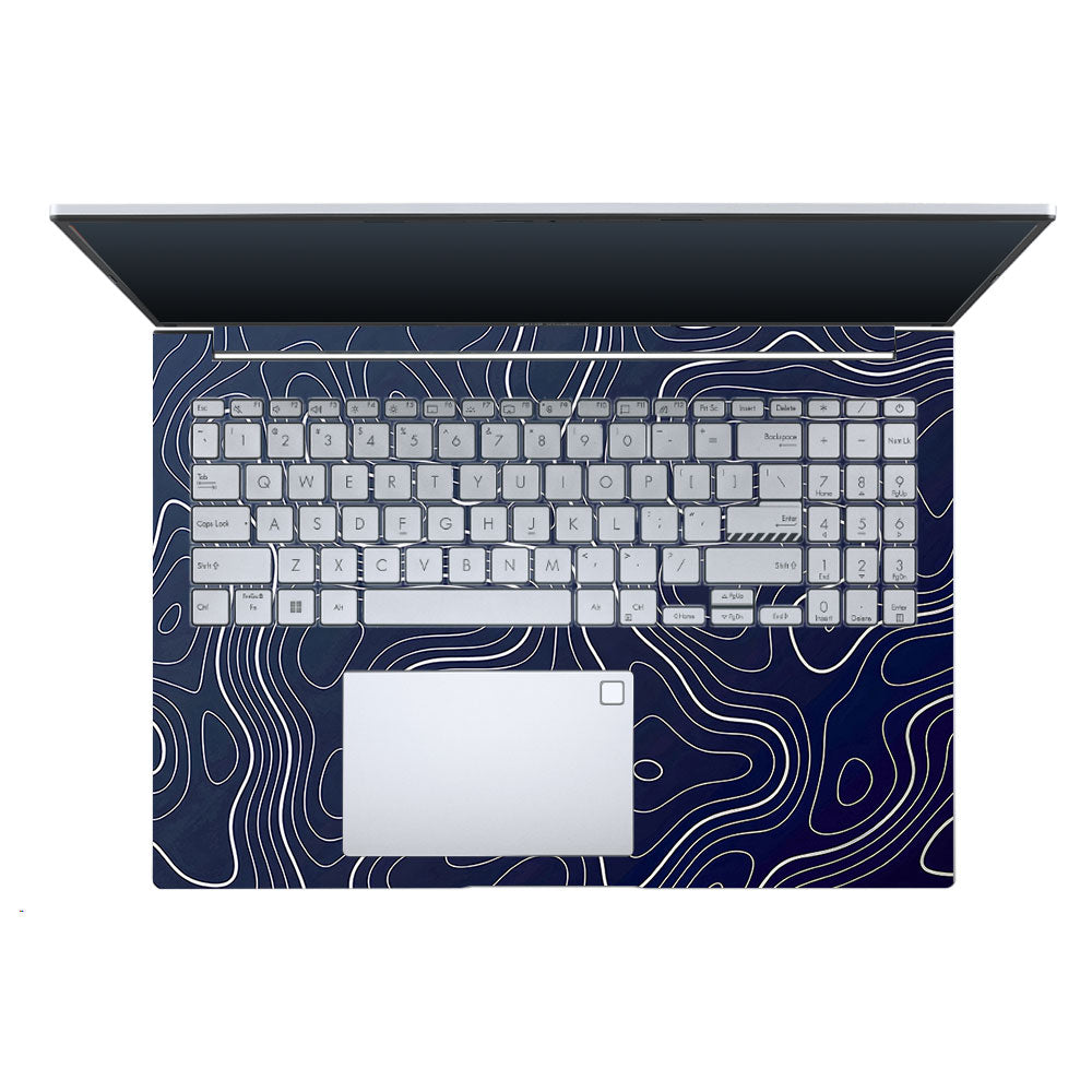 Fluid Lines Design Asus Vivobook 16 X1605V 3D Laptop Skin