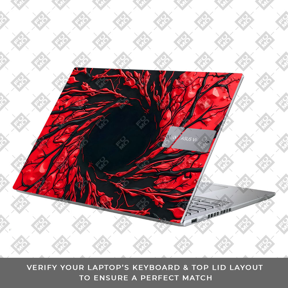 Spiderman Web Red Asus Vivobook X1605ZA 3D Laptop Skin