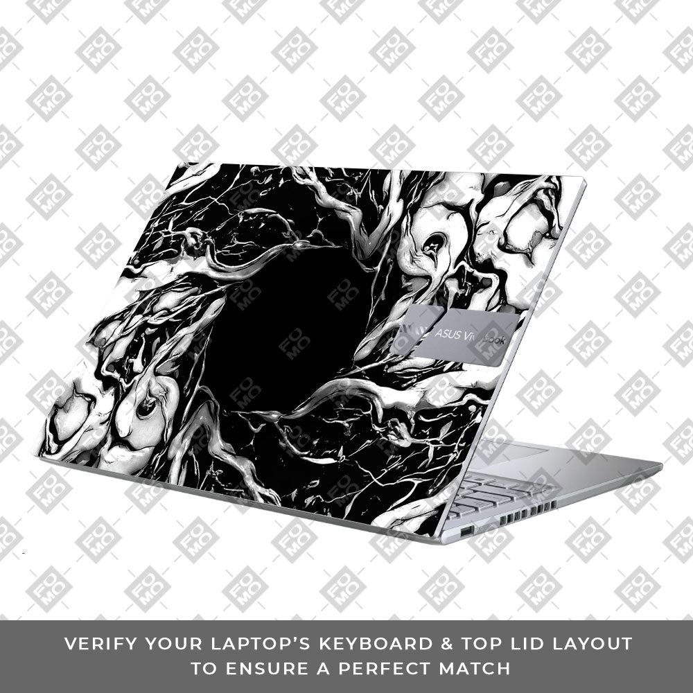 Spiderman Web Black Asus Vivobook X1605ZA 3D Laptop Skin