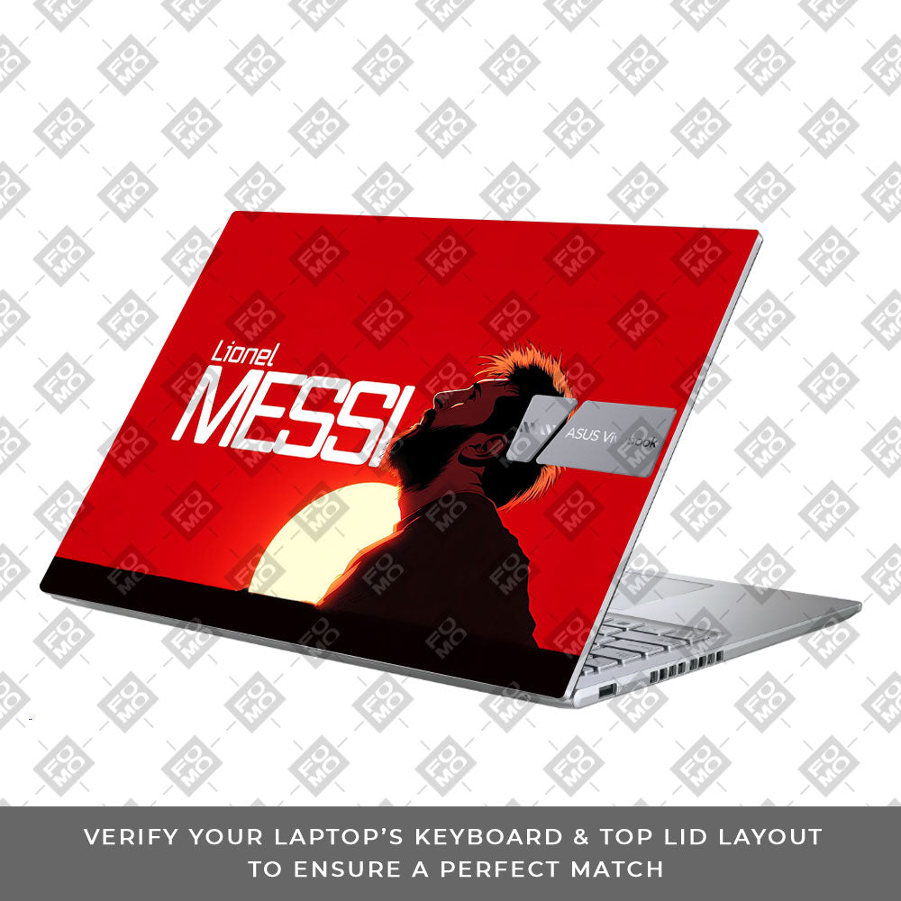 Messi Sunset Icon Asus Vivobook X1605ZA 3D Laptop Skin