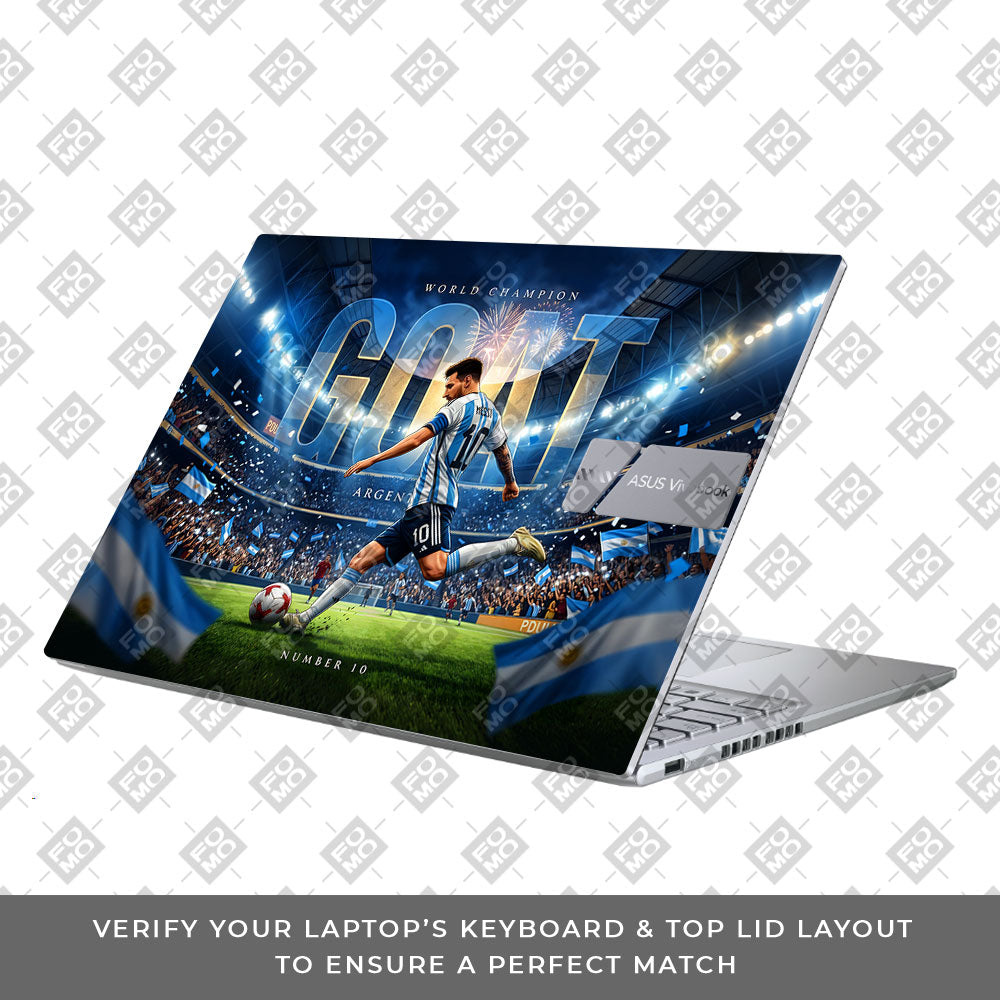 Messi World Champ Energy Asus Vivobook X1605ZA 3D Laptop Skin