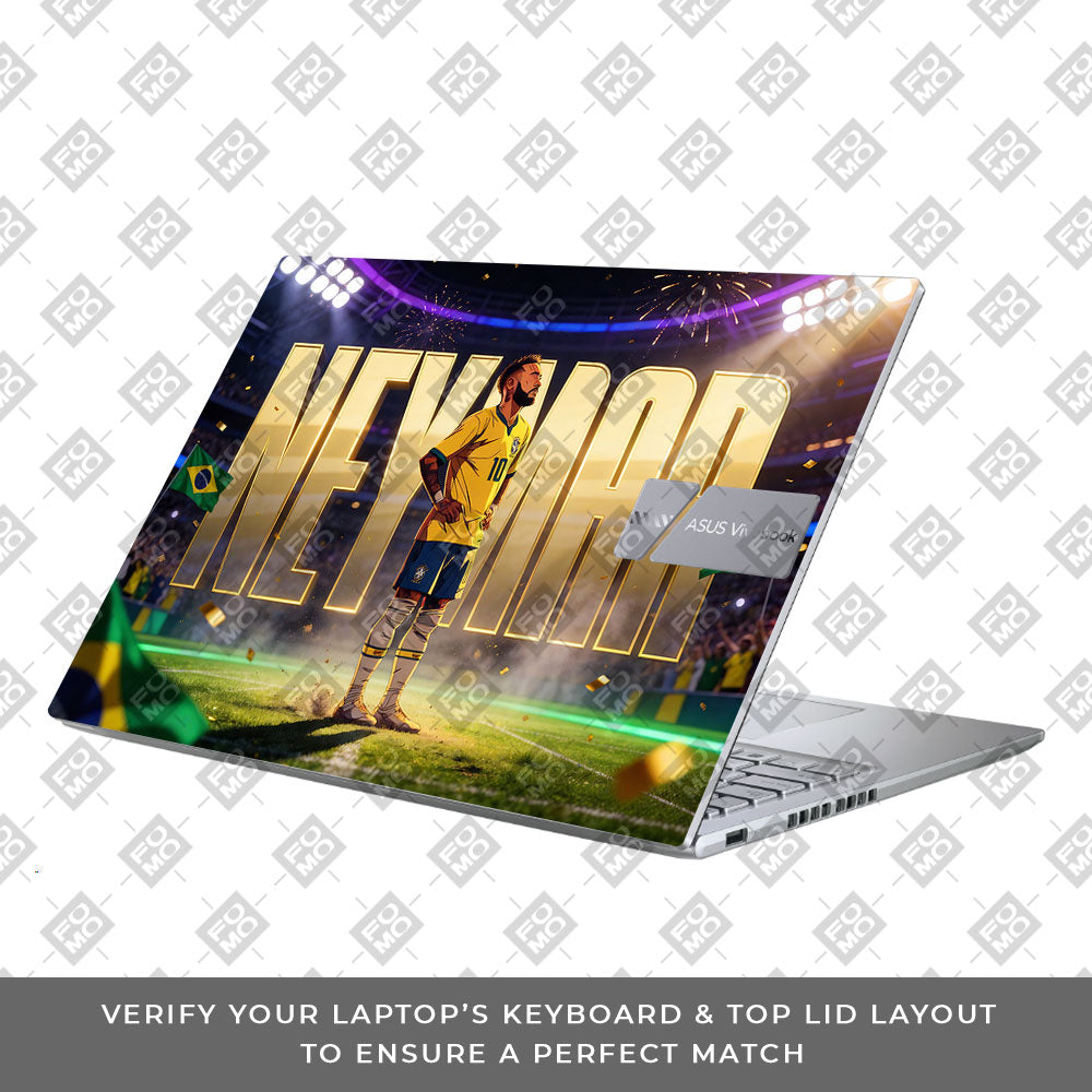 Neymar Golden Aura Asus Vivobook X1605ZA 3D Laptop Skin