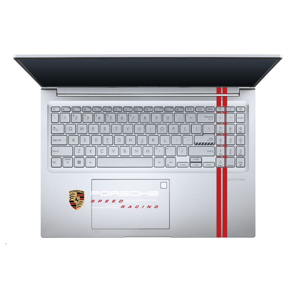 Transparent Porsche Motorsport Graphic Asus Vivobook X1605ZA Laptop Skin