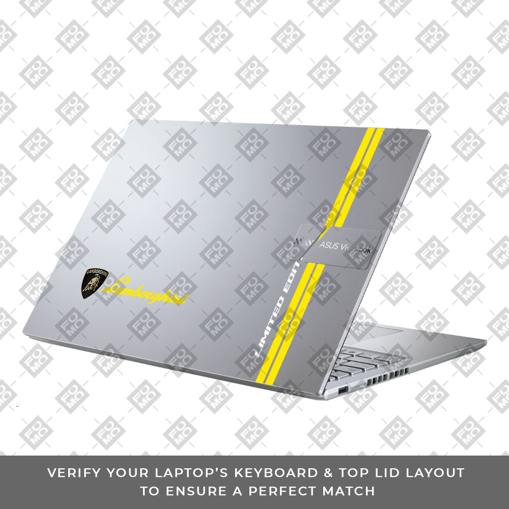 Transparent Lamborghini Limited Edition Asus Vivobook X1605ZA Laptop Skin