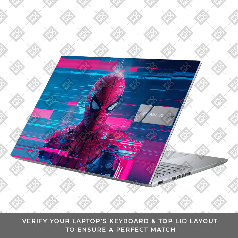 Glitch Spider Asus Vivobook X1605ZA 3D Laptop Skin