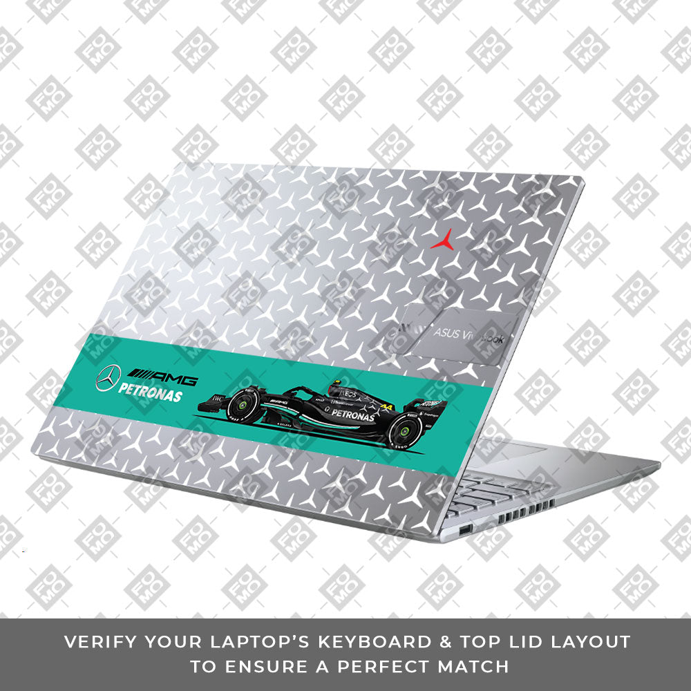 Transparent Mercedes AMG F1 Asus Vivobook X1605ZA Laptop Skin