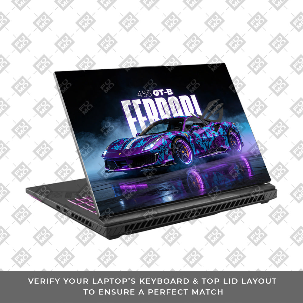 Psycho Drive Ferrari 488 Asus ROG Strix G16 G614J  Laptop Skin