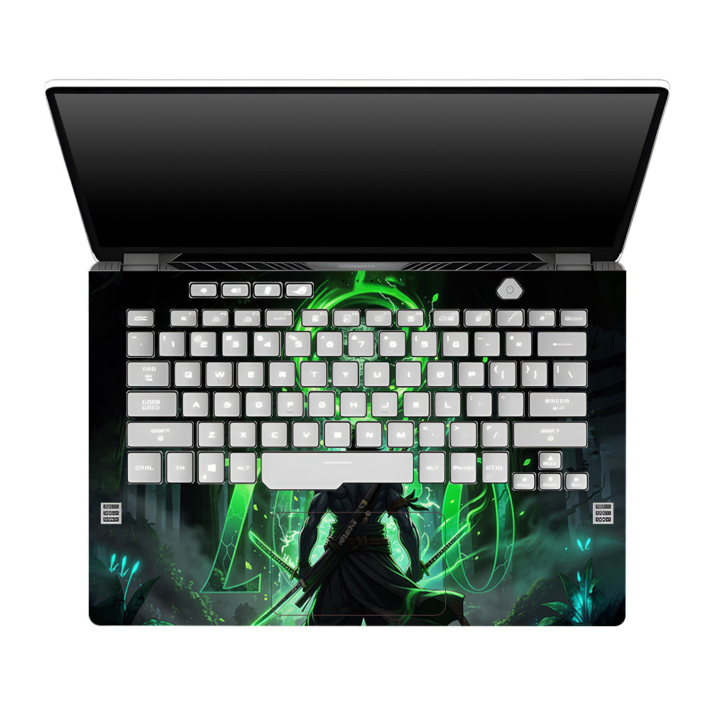 Zoro Green Aura Asus ROG Zephyrus G14 GA401 Laptop Skin