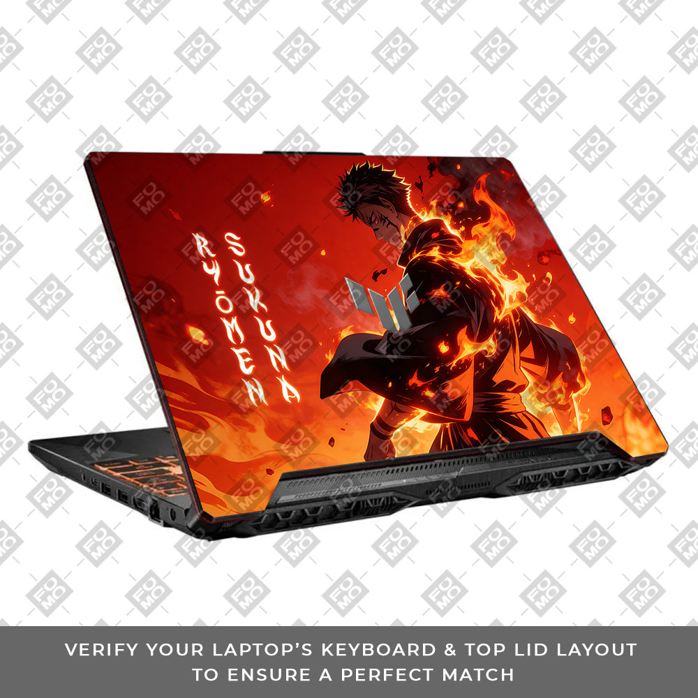 Ryomen Sukuna Lord of Curses Asus TUF F15 FX506 & A15 FA506 Laptop Skin