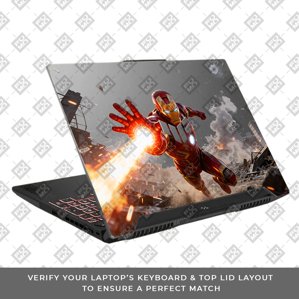 Transparent Iron Fist Asus TUF F15 FX507 & A15 FA507 Laptop Skin