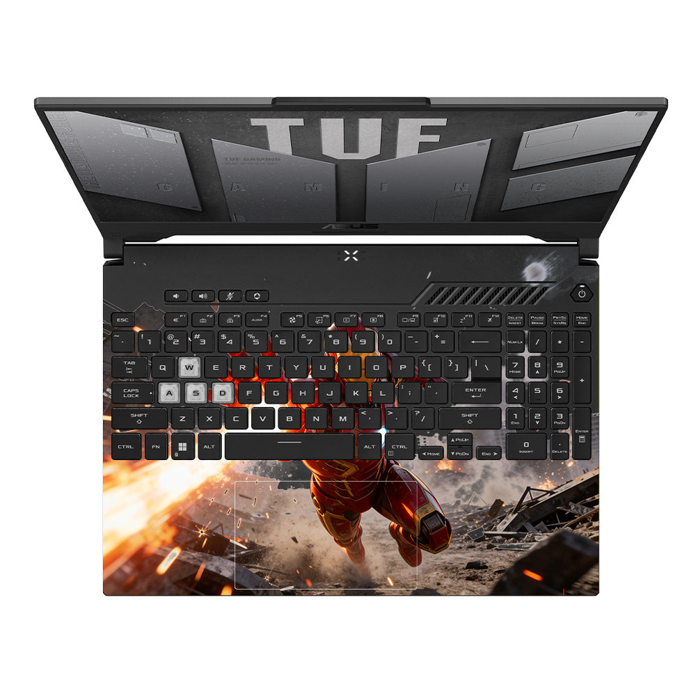 Transparent Iron Fist Asus TUF F15 FX507 & A15 FA507 Laptop Skin