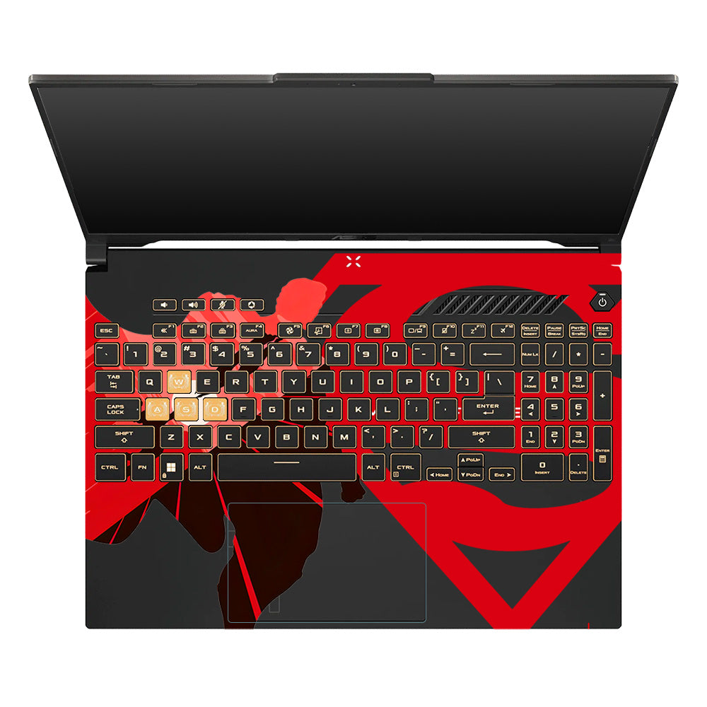 Transparent Man of Steel Asus TUF Gaming F16 and TUF Gaming A16 Laptop Skin