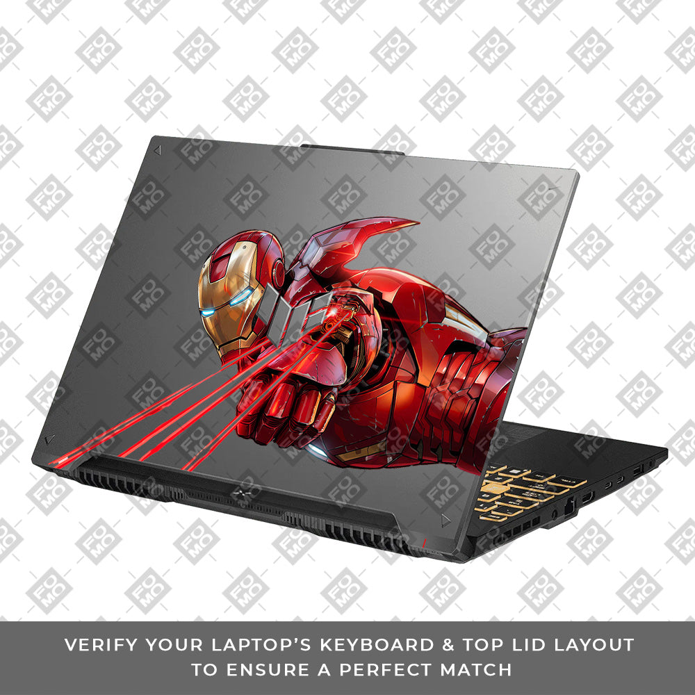 Transparent Iron Fist Asus TUF Gaming F16 and TUF Gaming A16 Laptop Skin