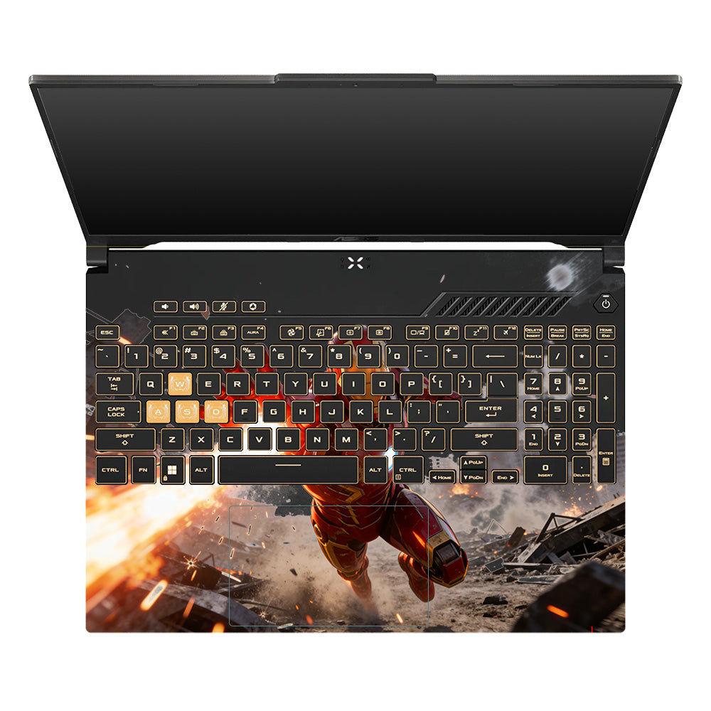 Transparent Iron Fist Asus TUF Gaming F16 and TUF Gaming A16 Laptop Skin