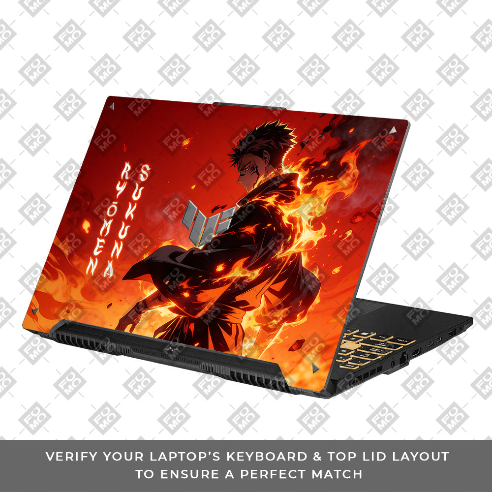 Ryomen Sukuna Lord of Curses Asus TUF Gaming F16 and TUF Gaming A16 Laptop Skin