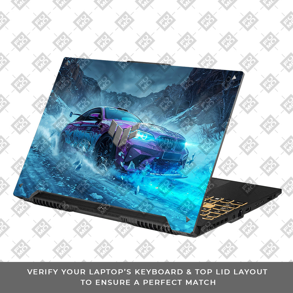 BMW Neon Drift Asus TUF Gaming F16 and TUF Gaming A16 Laptop Skin