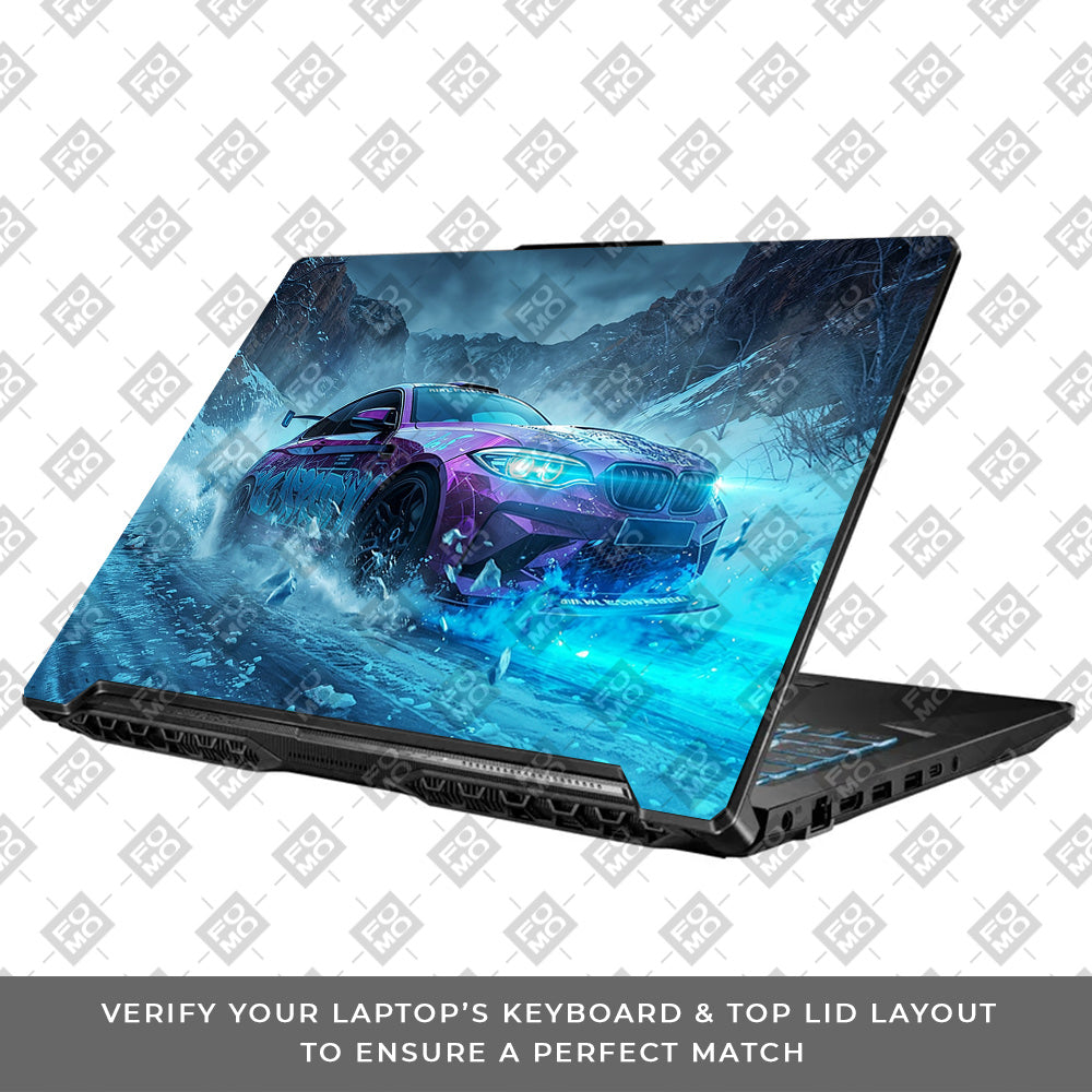 BMW Neon Drift Asus TUF Gaming F17 FX706 Laptop Skin