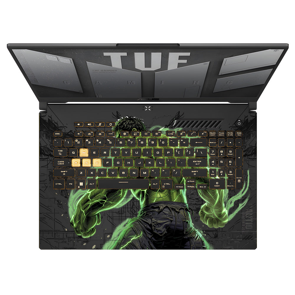 Transparent Hulk Smash Asus TUF Gaming F17 FX707Z Laptop Skin
