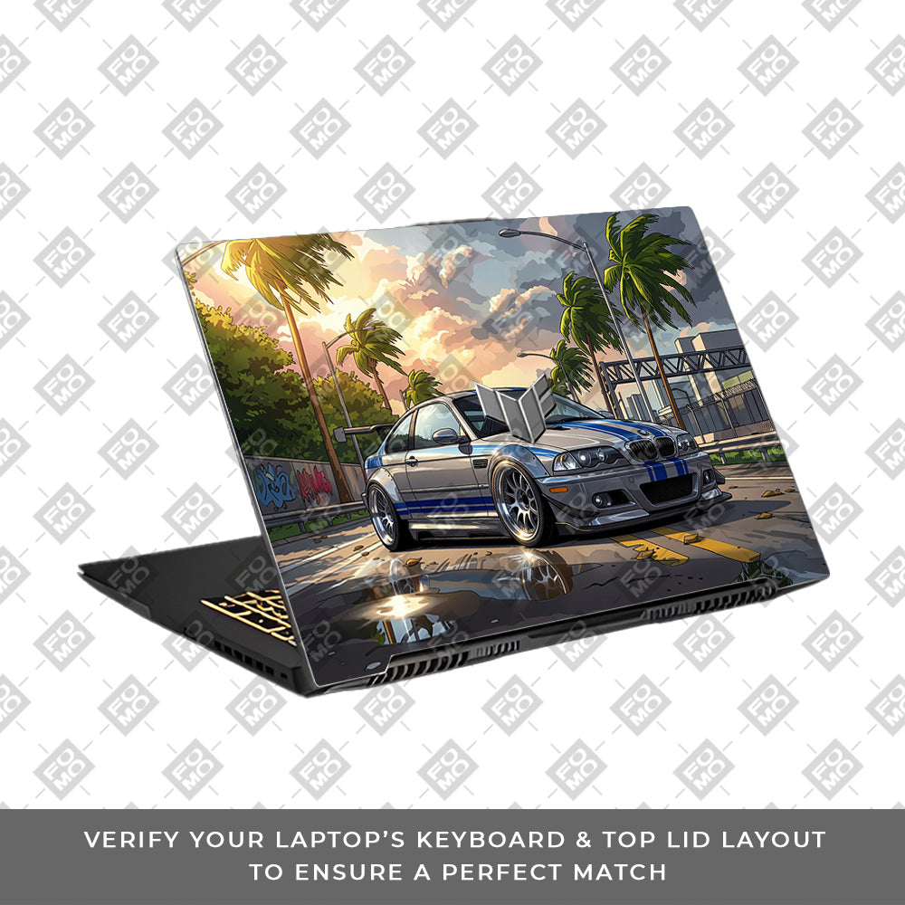 Street Icon BMW E46 Drift Legend Asus TUF Gaming F17 FX707Z Laptop Skin
