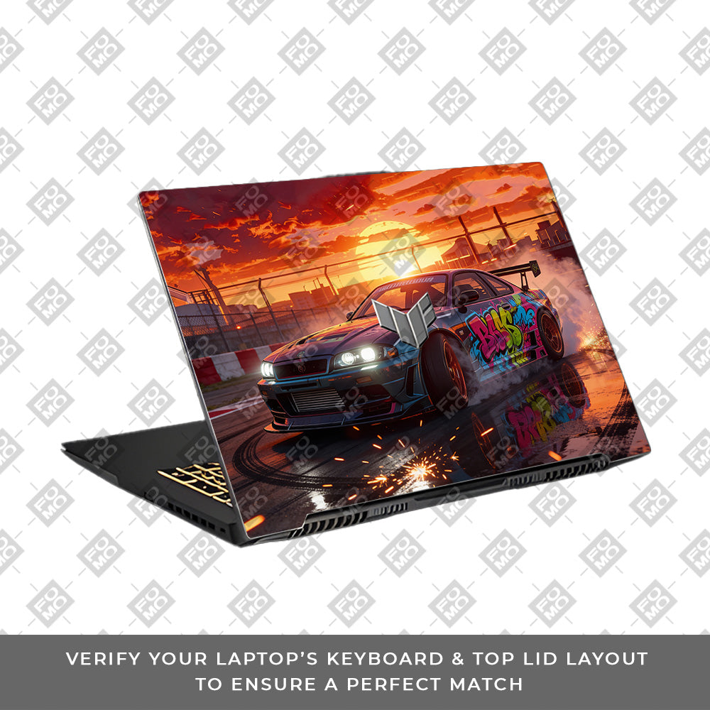 Tokyo Drift Vibes Asus TUF Gaming F17 FX707Z Laptop Skin