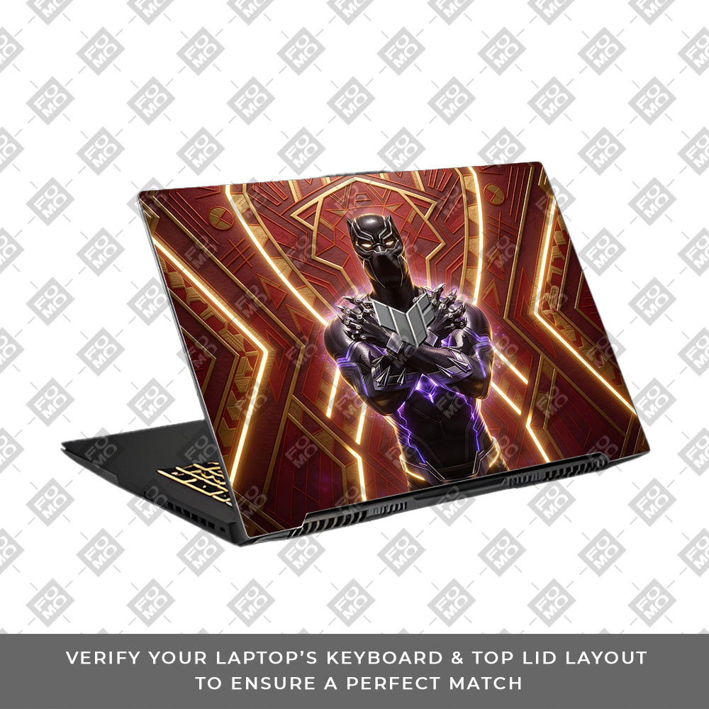 Black Panther Wakanda's King Asus TUF Gaming F17 FX707Z 3D Laptop Skin