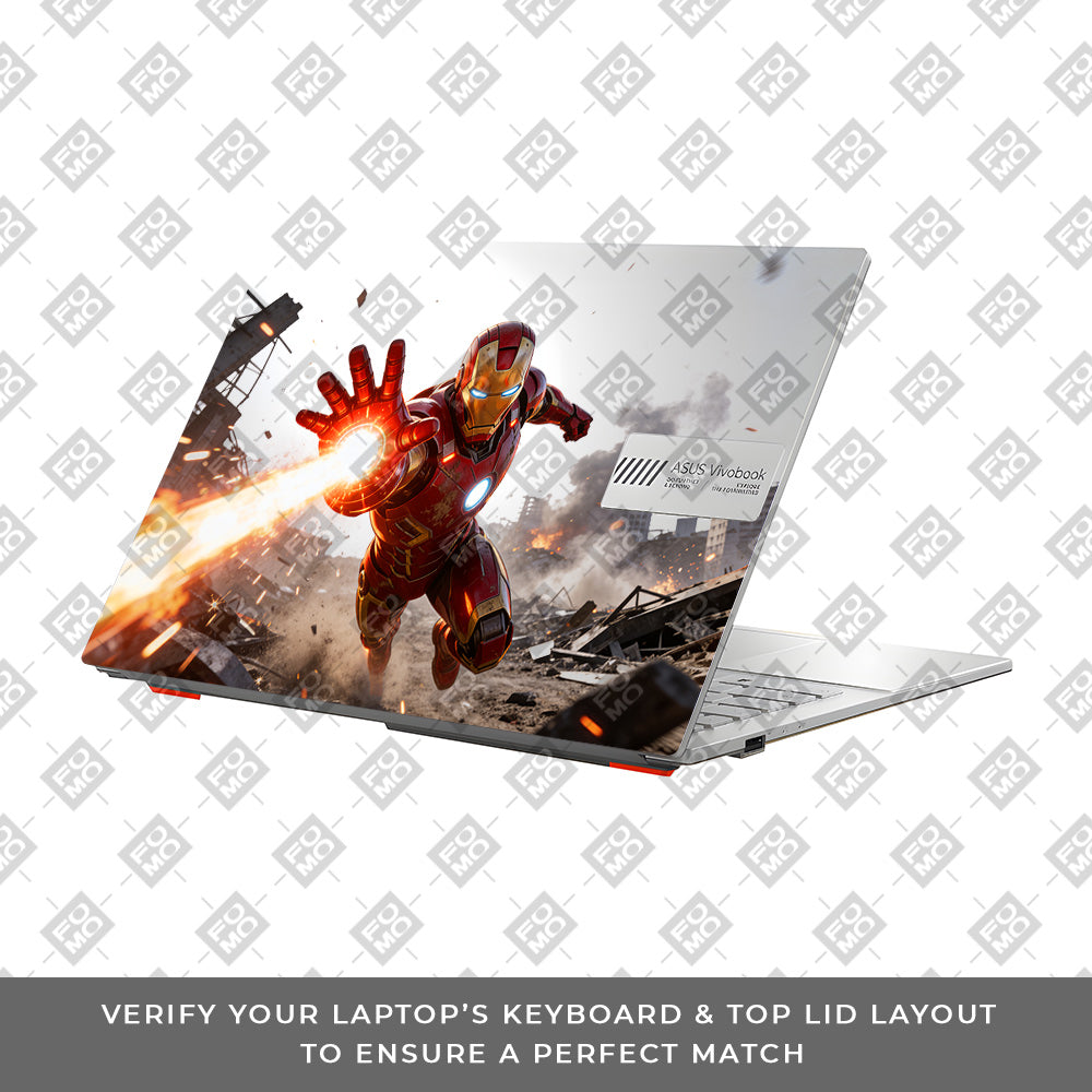 Transparent Iron Fist Asus Vivobook 16X M1603QA Laptop Skin