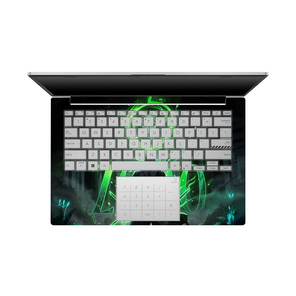 Zoro Green Aura Asus Vivobook 16X M1603QA Laptop Skin