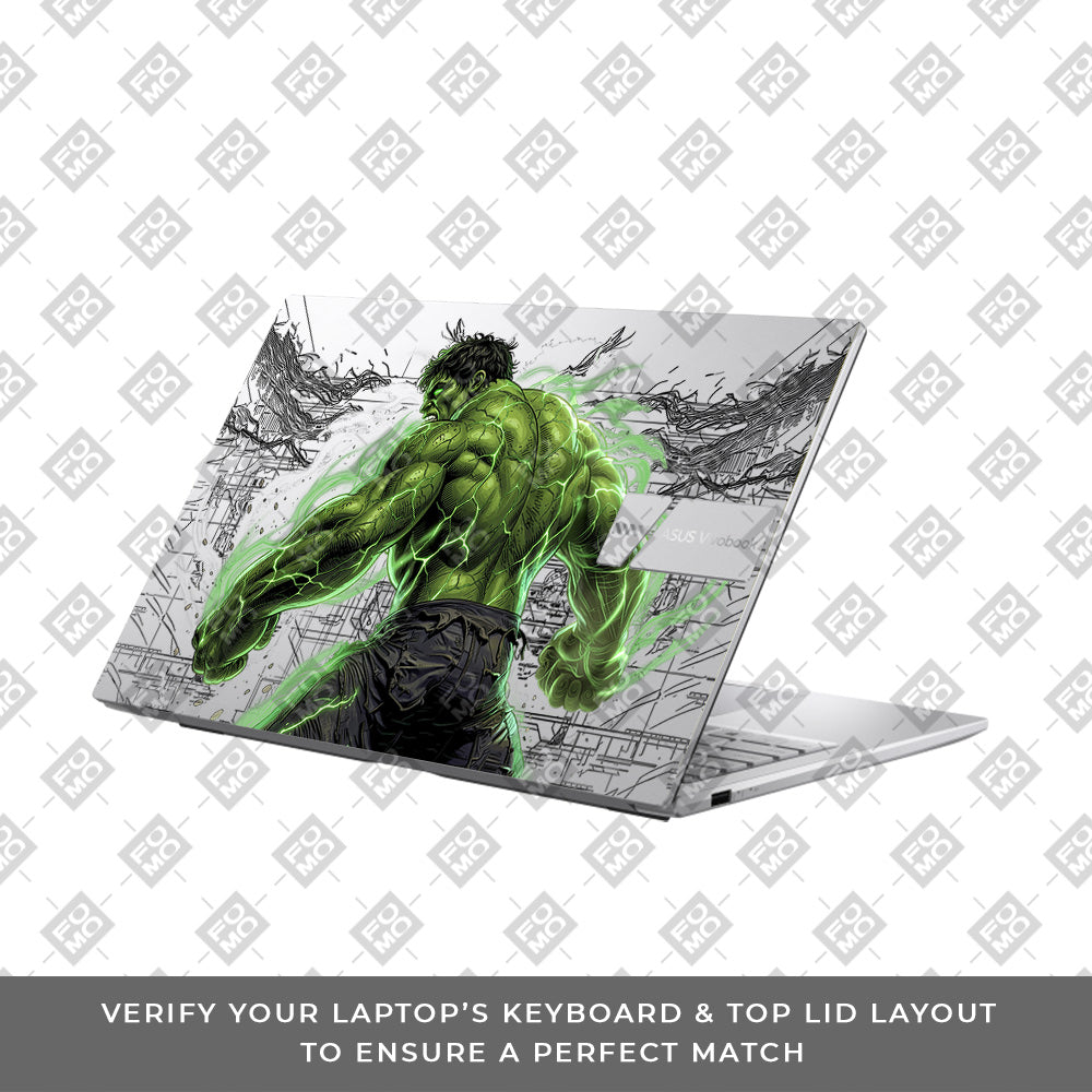 Transparent Hulk Smash Asus Vivobook 15 X1504ZA Laptop Skin